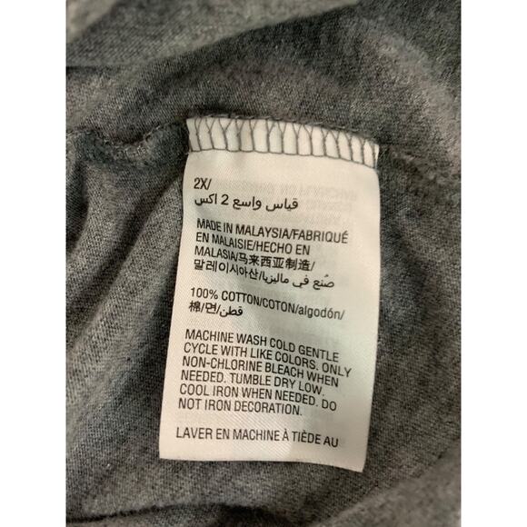 2X Jenni Intimates Womens Gray Jersey Knit 3/4 Sleeve Sleep Shirt - Picture 7 of 7